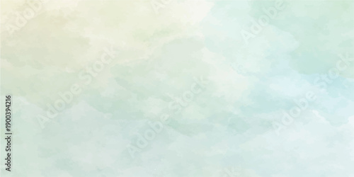 Abstract watercolor blue sky background featuring soft white clouds and bright summer light for a beautiful nature texture atmosphere