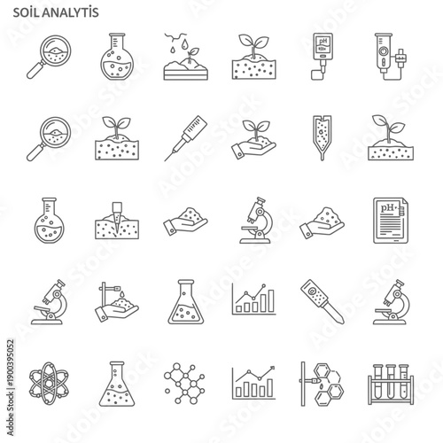 Soil Analysis Icons