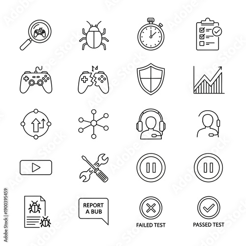 Software Testing and Quality Assurance Icons