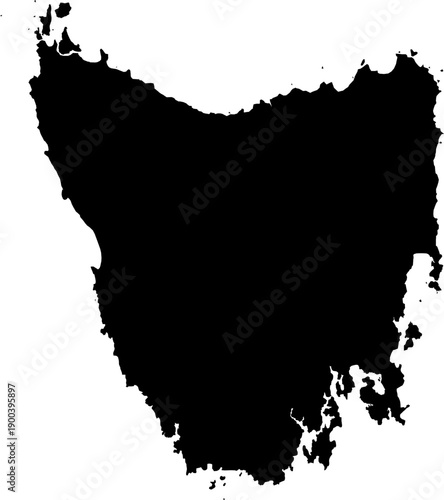 Принти на полотні Tasmania Vector Map
