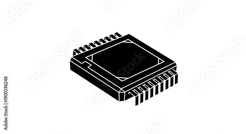 Close-up of a microchip component.