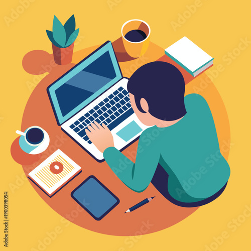 Digital Marketing Campaign Management Illustration Icon