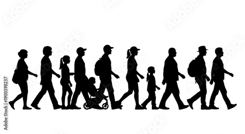 Cute cartoon fruits holding hands, including apple, banana, kiwi, grapes, strawberry, lime, watermelon, and pineapple, on a white background.