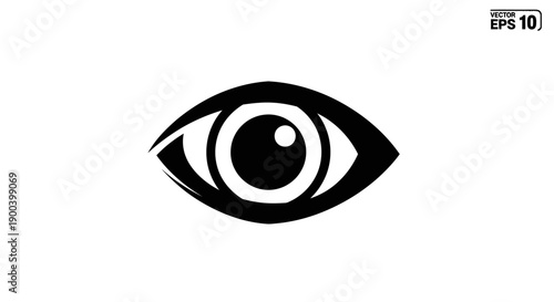 Black and white eye illustration design.