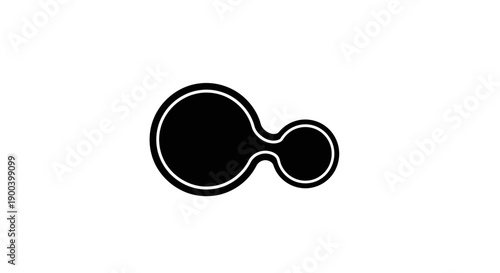 Black and white infinity symbol logo.