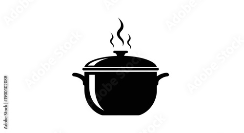 Black silhouette of a cooking pot.