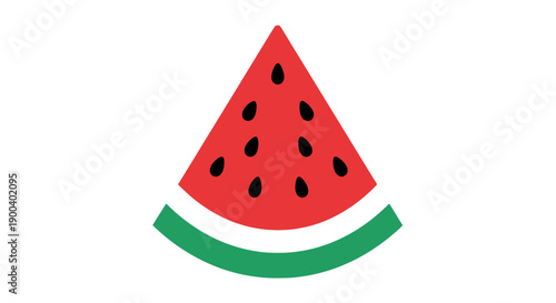Fresh Watermelon Fruit Slice Icon.