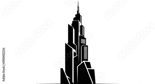 Modern Skyscraper Building Architecture Design.