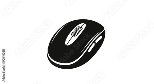 Black and white computer mouse device.