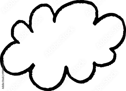 Hand-drawn cloud doodle in crayon texture create charming sky elements perfect for kids' designs, baby nurseries, and playful childish illustrations with pastel colors.