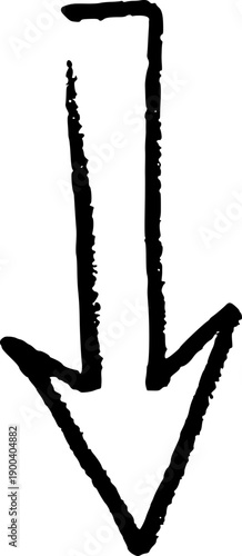 Hand-drawn arrow icons with organic brush strokes and rough chalk textures, perfect for creative designs, doodles, and artistic projects with authentic handmade style.