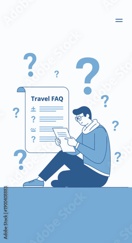Confused Traveler Seeking Answers to Travel Questions and FAQs