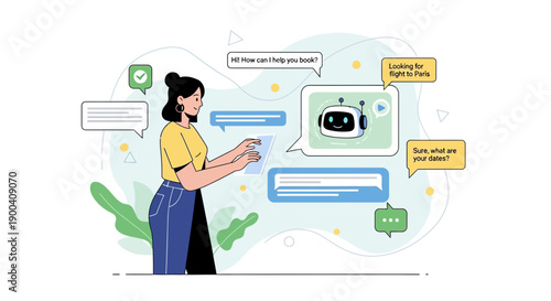 Conversational Ai Bot Assists User With Travel Planning Chat Interface