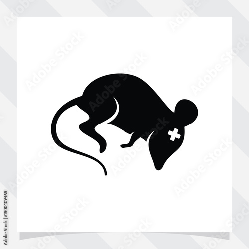 dead mouse vector illustration. pest control illustration.