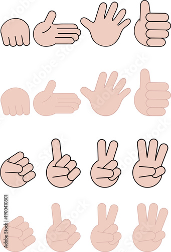 다양한 손 제스처