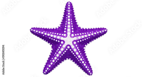 Vibrant Purple Starfish with White Dots