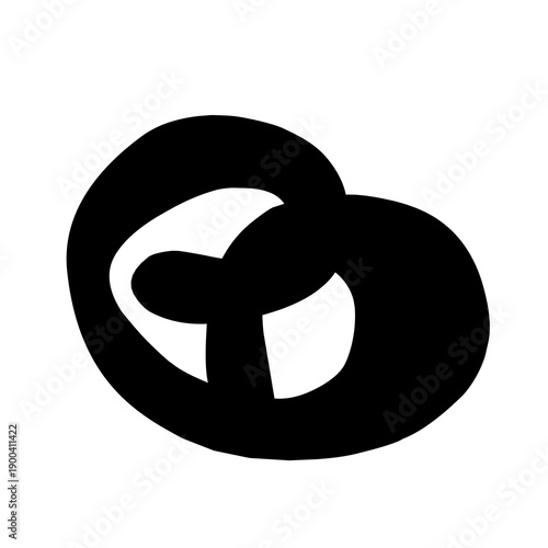 bread silhouette isolated on white background