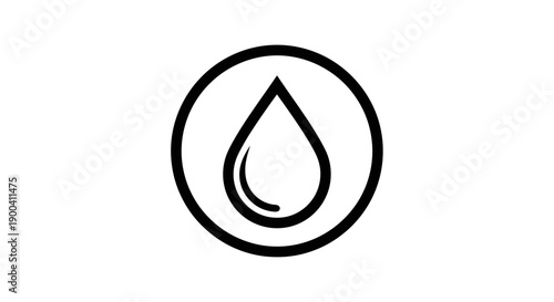 Black water drop icon design.