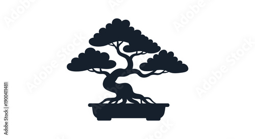 Bonsai tree in a pot.