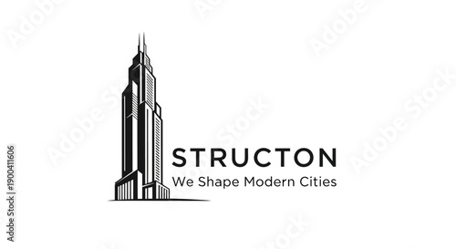 Company logo with skyscraper and text.