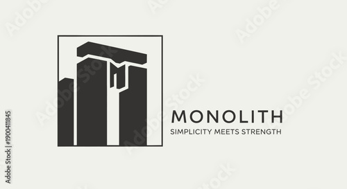 Monolith logo design with text.