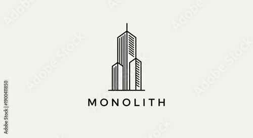 Monolith logo with skyscraper design.
