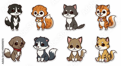 Cute cartoon fruits holding hands, including apple, banana, kiwi, grapes, strawberry, lime, watermelon, and pineapple, on a white background.