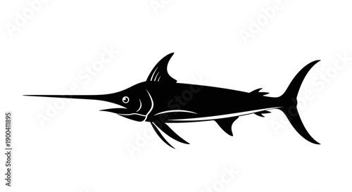 Sailfish swimming in the ocean water.