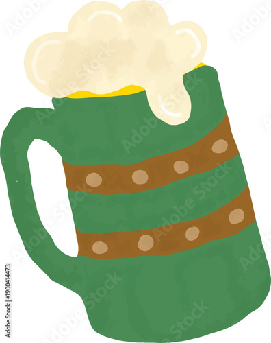 Beer han draw St Patrick Cute Doodle Icons