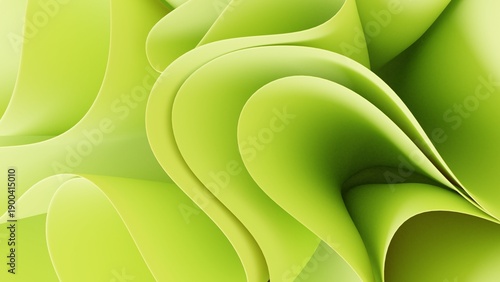 3d rendering. Abstract background with paper waves. 