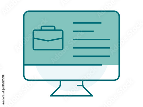 Online job icon. Office icon design. Simple filled and outline icon. Vector icon.