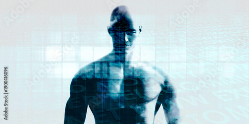 Science Depicts Man Merging With Technology Data Systems