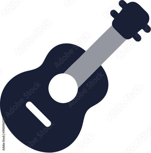 Flat Design Detailed Ukulele Musical Instrument Stringed Acoustic Entertainment