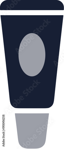 Simple Flat Design Cream Tube Skincare Minimalist Cosmetic Container Icon