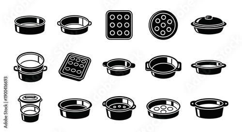 A collection of black and white silhouettes depicting various horse-drawn carriages and individual horses in different poses.