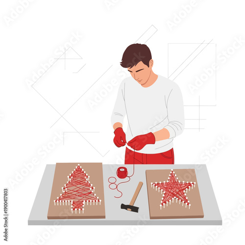 Creative DIY String Art Holiday Decor Projects Easy And Engaging Festive Crafts