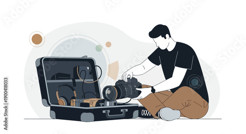 Creative Professional Organizing Photography Equipment In Portable Case