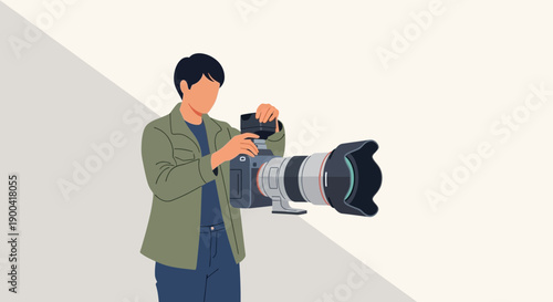 Creative Professional With Modern Photography Equipment Capturing Images