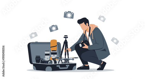 Creative Professional With Advanced Photography Gear And Drone