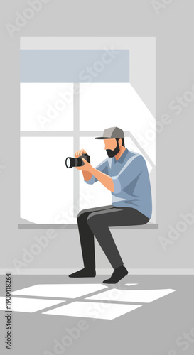 Creative Photographer Captures Moments While Sitting Indoors By Window Light