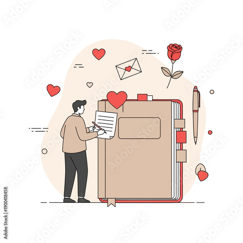 Creative Writing And Journaling With Romantic Elements For Personal Expression