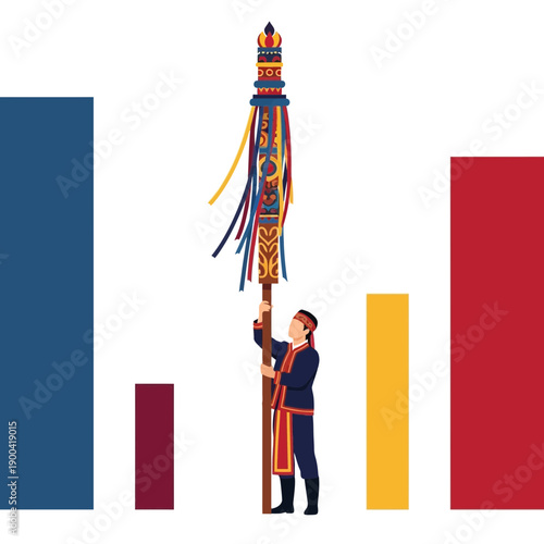 Cultural Celebration Ceremony With Traditional Regalia And Symbolic Elements