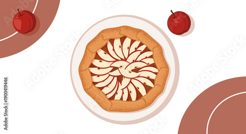 Delicious Apple Galette With Fresh Apples And Autumn Flavors