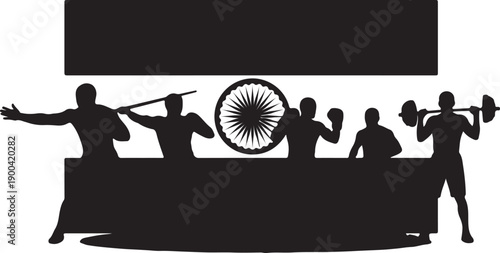 National Sports Day creative vector illustration design with sports player.