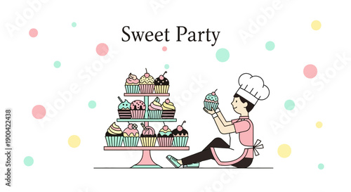 Delightful Cupcake Creation For A Sweet Celebration Party