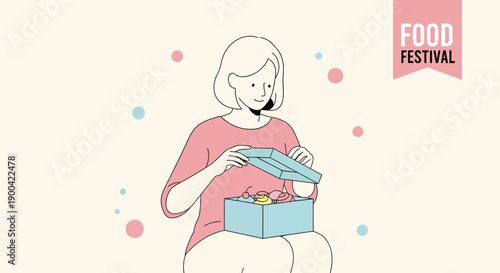 Delightful Surprise Of Pastries Unboxing Joyful Treats