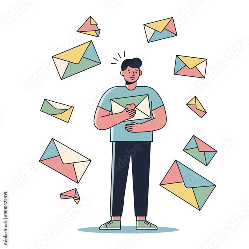 Delivering Joyful Messages Through a Shower of Colorful Envelopes