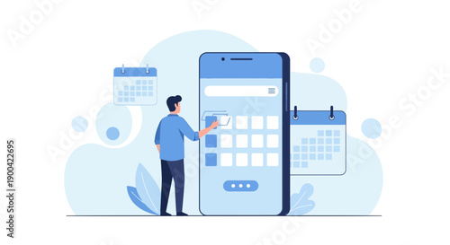 Digital Calendar Management And Appointment Scheduling App Interface