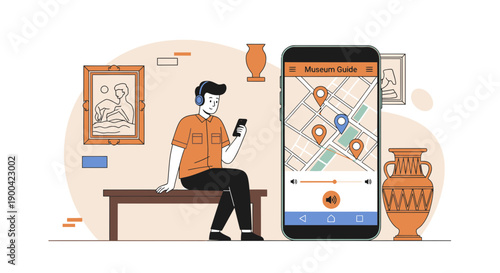 Digital Museum Navigator Exploring Exhibits Via Smartphone Application