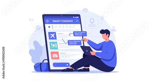 Digital Travel Planning And Smart Itinerary Creation App Interface